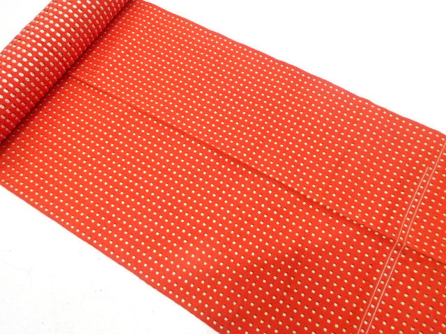 JAPANESE KIMONO / ANTIQUE BOLT FOR HASSUN OBI / WOVEN SQUARE